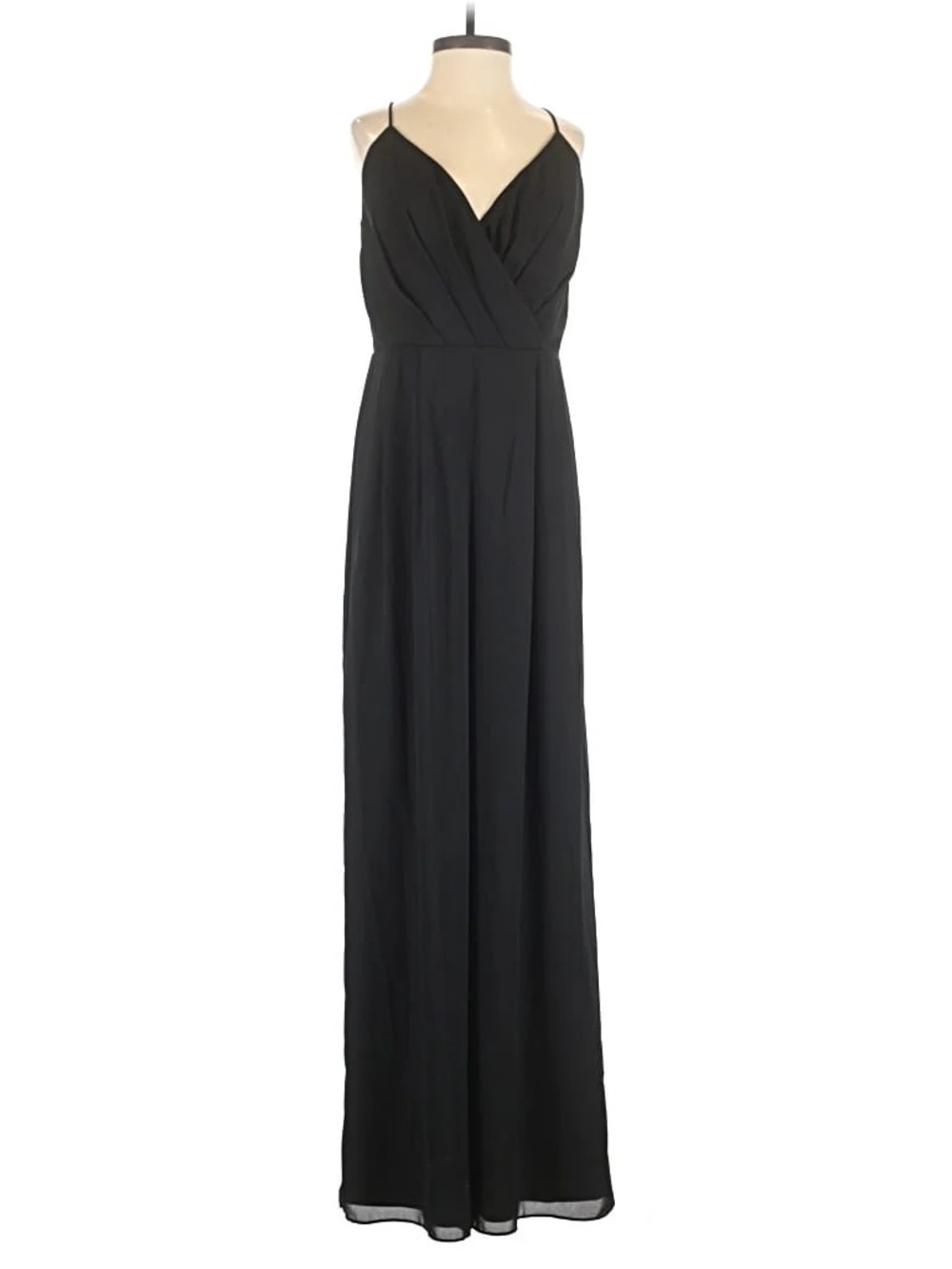 Francesca's Collections Black Spaghetti Strap Jumpsuit
